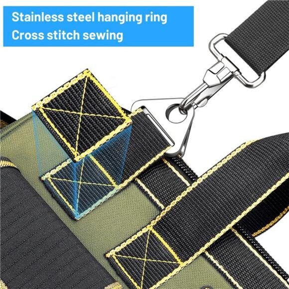 Tool Bag, Ounic 20 Inch Large Heavy Duty With Wide Mouth and Waterproof Strong - Picture 3 of 7